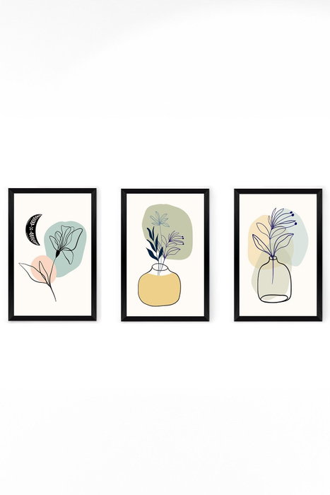 Wallity Set de Pinturas Decorativas Artsycllct18, 3 Piezas, Multicolor